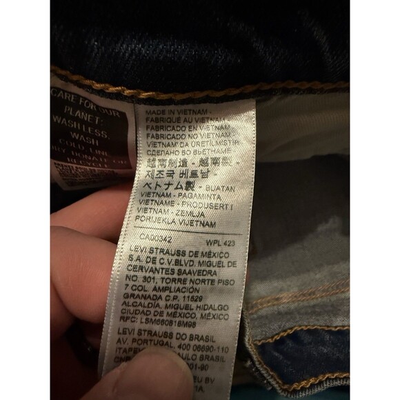 LEVIS Jeans Mens 34x32 502 Regular Taper Stretch Blue Denim Sits below Waist NEW - Picture 7 of 9